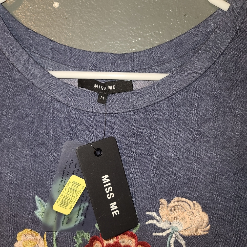 NWT Miss Me floral embroidered sleeveless top - Picture 5 of 6